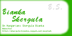 bianka skergula business card